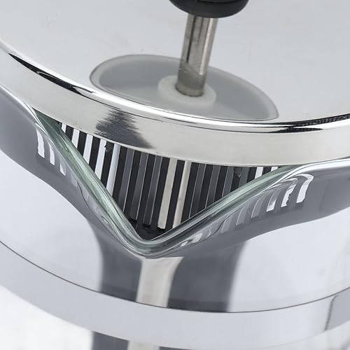 Miniatura 4 de Cafetera/tetera de prensa francesa, cafetera de prensa francesa de acero inoxidable, cafetera fría con calor y diseño de filtración de doble capa,