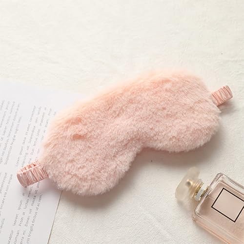 Miniatura 10 de AKOAK Paquete de 1 máscara de ojos de felpa para dormir, suave y cómoda, transpirable que bloquea la luz, protector de sueño, adecuado para adultos