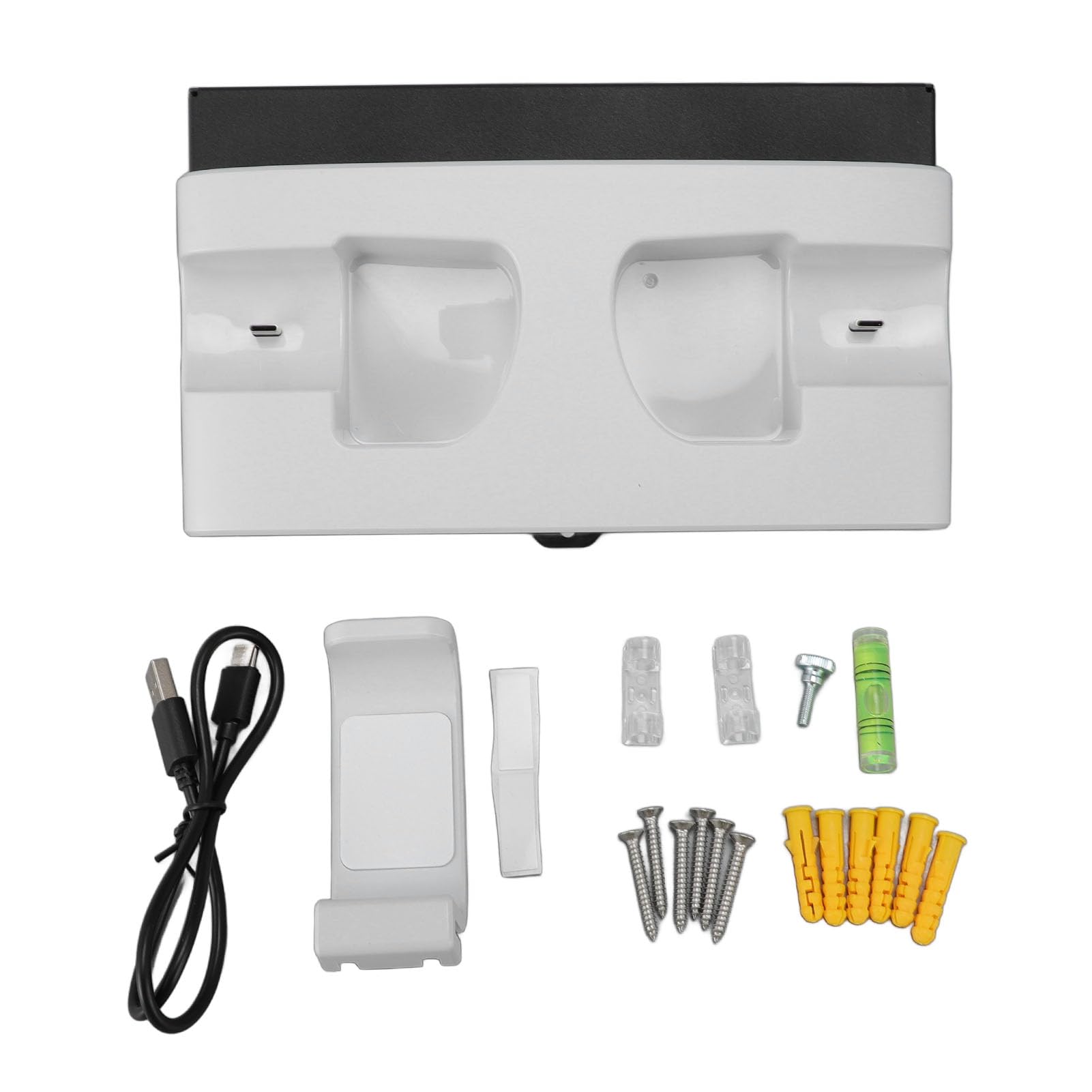 Acouto Estación de Carga del Controlador Luz RGB Montaje en Pared Consola de Juegos Soporte del Controlador con Gancho para Auriculares Este Soporte Es Estable en la Pared de Carga del Estación de