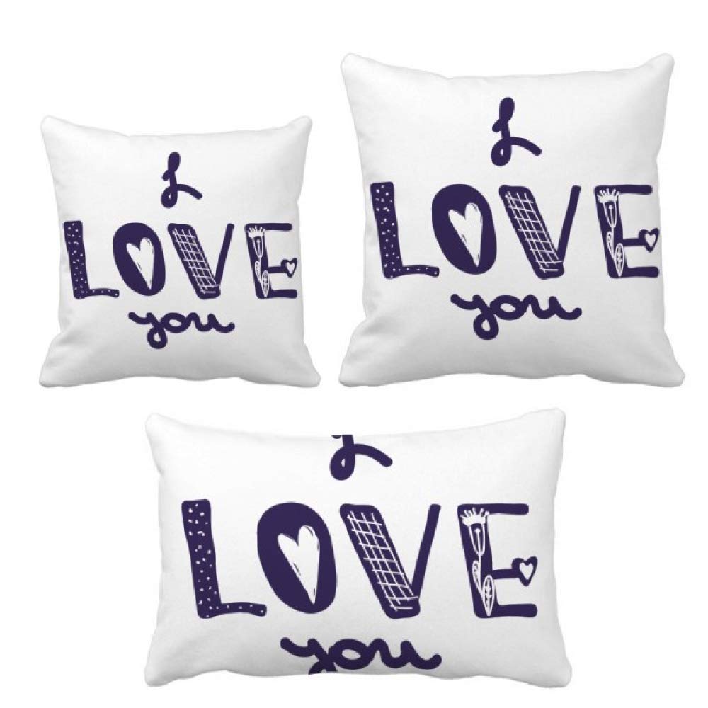 Coussins avec insert Je t'aime bien pour un décor de canapé cosy