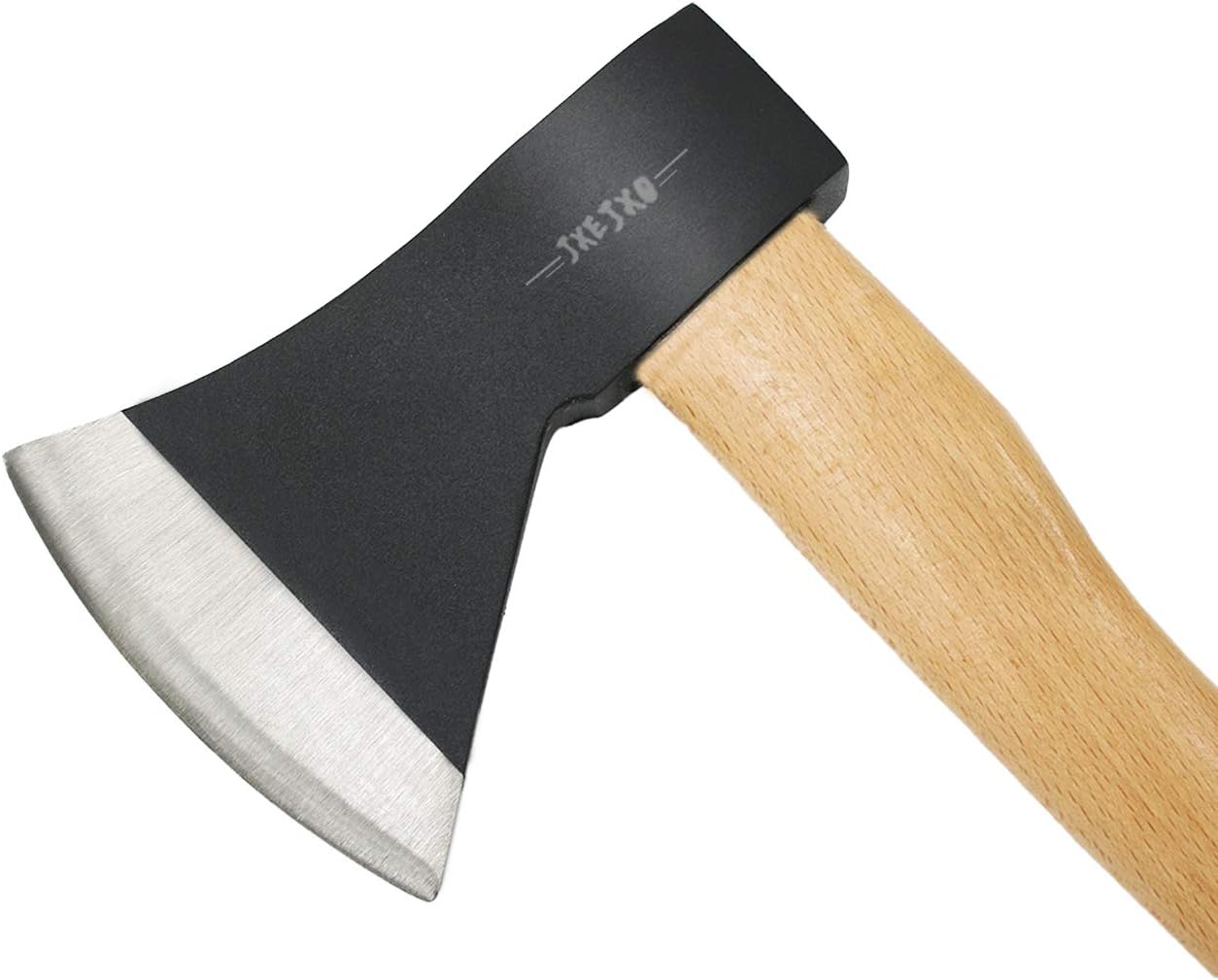 JXE JXO Chopping Axe Camping Hatchet - Carbon Steel Hickory Handle, Great for Wood Splitting, Camping, Survival, Outdoors and Chopping : Sports & Outdoors