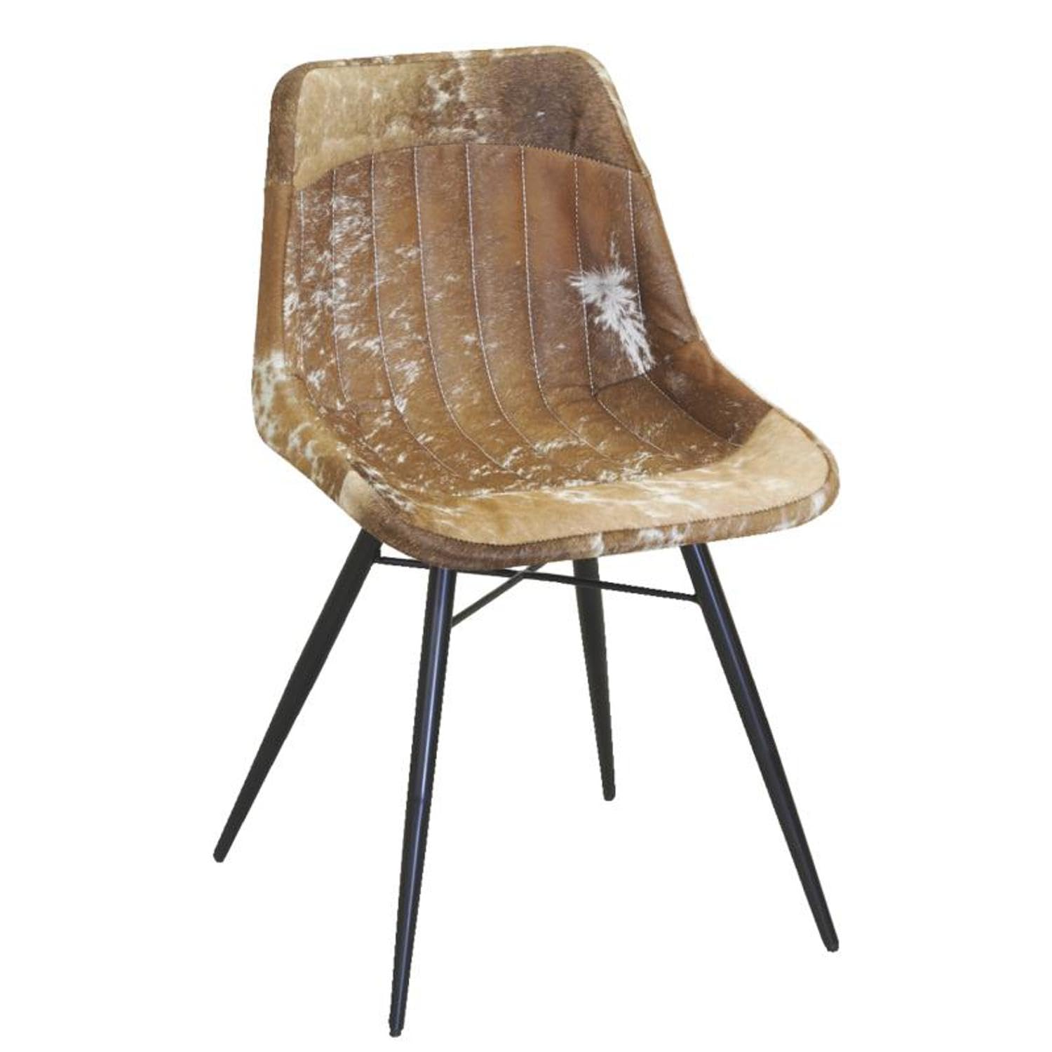 Chaise en peau de vache Aubry Gaspard au design unique de 79cm