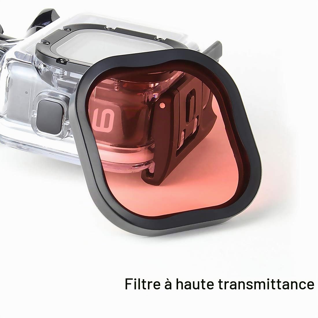SOONSUN Lot de 3 filtres de plongée pour GoPro Hero 8 9 10 11 12 13 - Boîtier étanche Officiel - Rouge, Rouge Clair, Magenta - Correction de Couleur pour vidéo et Photographie sous-Marines