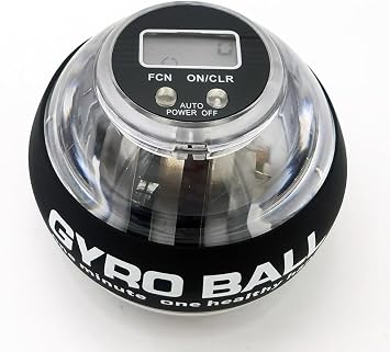 Wrist Power Gyro Ball with Counter, Curaball Torque Ball Hand Exerciser Grip Strength Trainer, Auto-Start Colorful LED Lighting