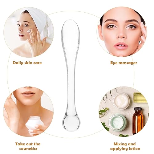 Miniatura 5 de 15 Uds. Espátula cosmética Crema Facial Espátula de maquillaje acrílico Cuchara mezcladora Herramienta de rodillo de ojos para suministros de