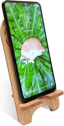 Miniatura 5 de Soporte de madera para teléfono celular para escritorio, soporte de carga organizador, se puede utilizar horizontal y verticalmente, compatible con