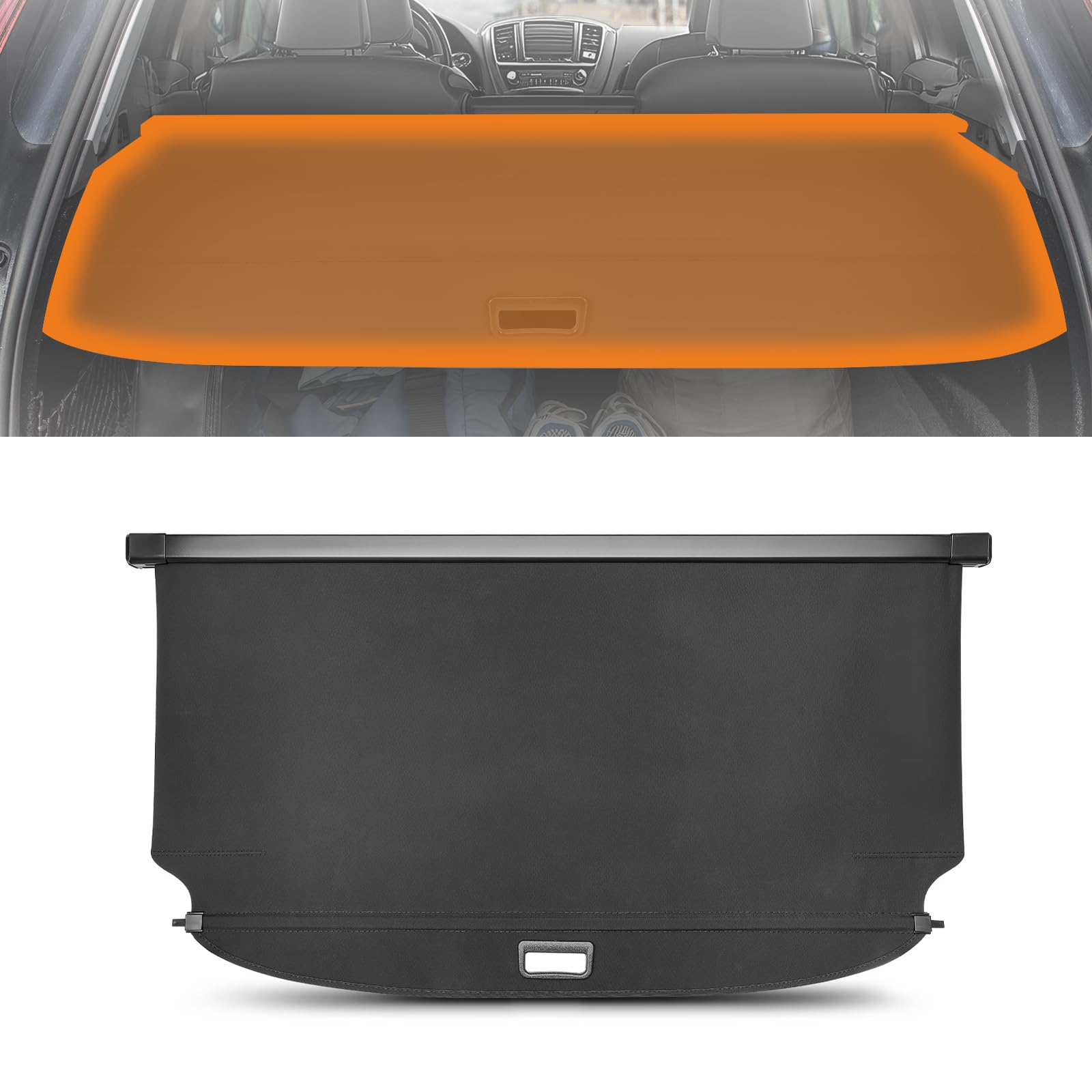 maXpeedingrods Laderaumabdeckung für Mercedes M-Klasse W166 2011-2015 für GLE W166 2015-2018 Kofferraumabdeckung Einziehbar 1668100709 1668100301 Direkter Ersatz Schwarz