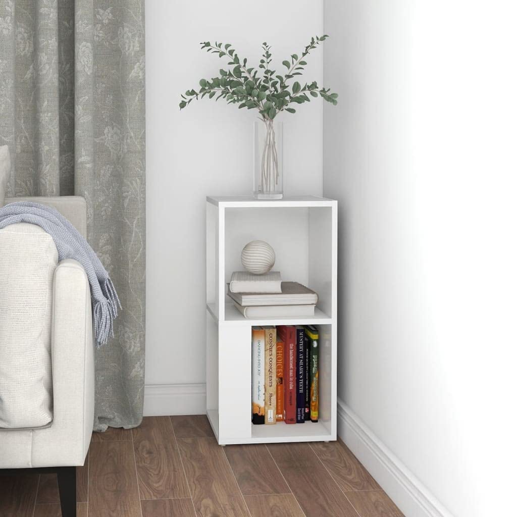 Armadio ad angolo, vetrina, armadietto da ufficio, aperto, per aziende, ufficio, scuola, soggiorno, camera da letto, bianco, 33 x 33 x 67 cm
