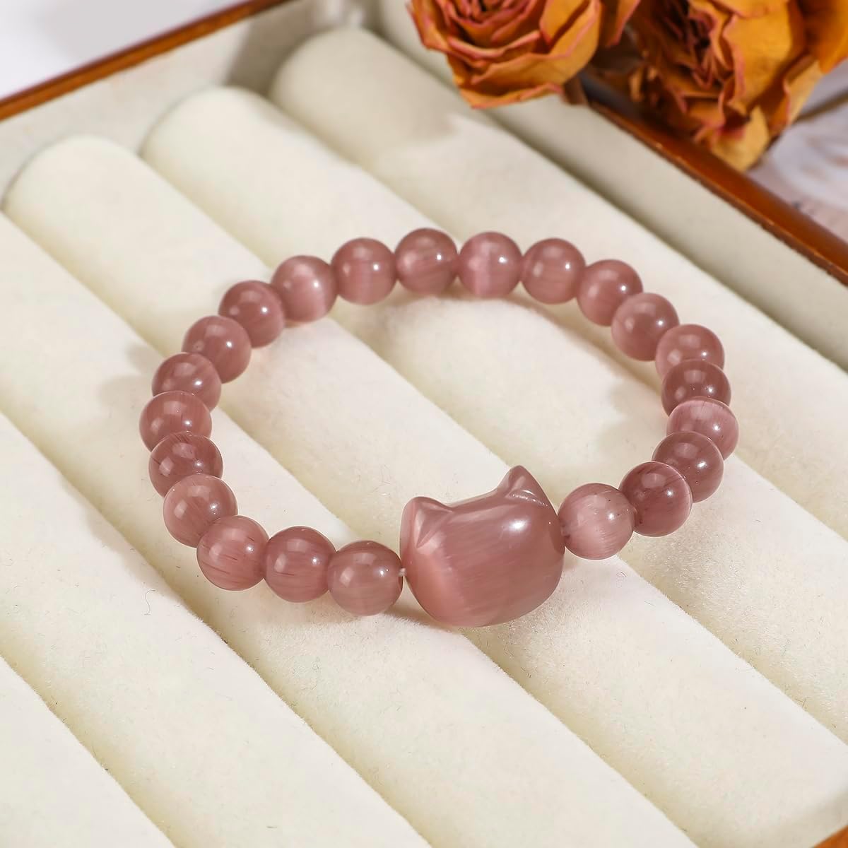 Money Attraction Cat Bracelet - Black Obsidian Women Bracelets -Wealth Prosperity Abundance Stone Bead Bracelet, Entrepreneur Business Luck Beaded Bracelets,Spiritual Mood Energy Cute Protection Stretch Bracelet,Health Good Luck Feng Shui Bracelets For Women Gifts For Women - Image 5