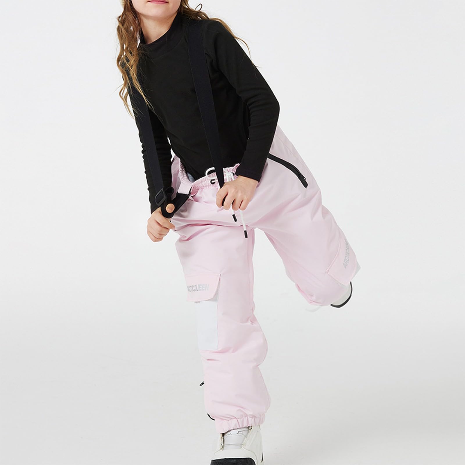 Pantaloni da sci per bambini, invernali, impermeabili, antivento, da snowboard, caldi, per attività all'aria aperta