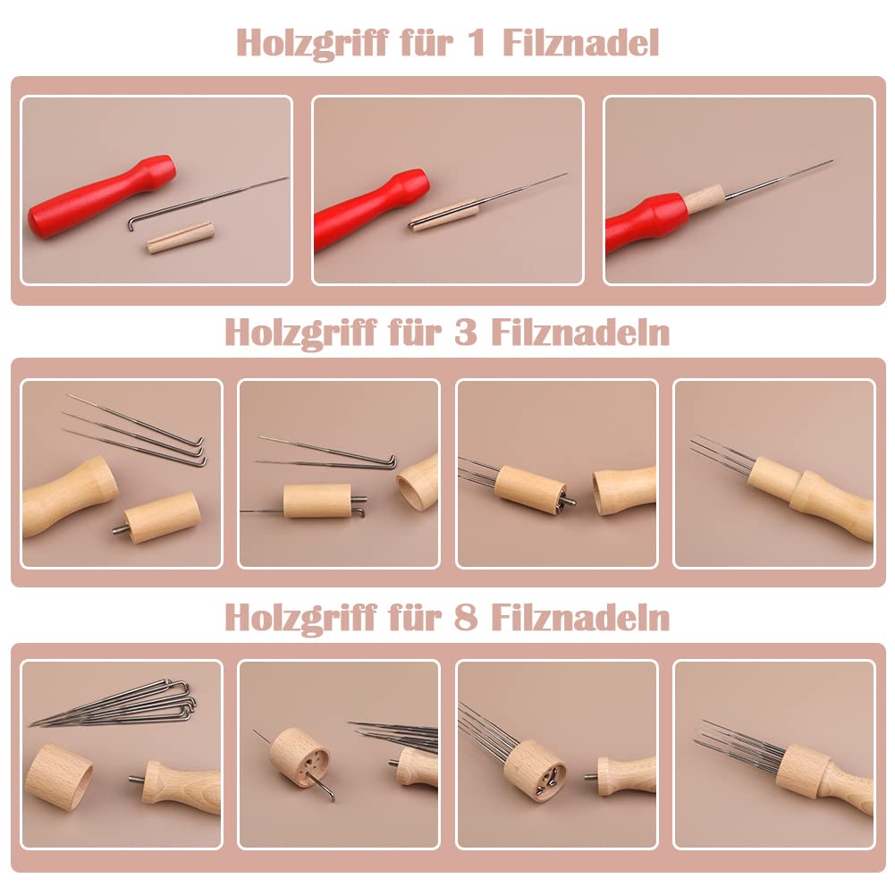 Riddur 117 Pièces En Feutre De Laine,Accessoires En Feutre