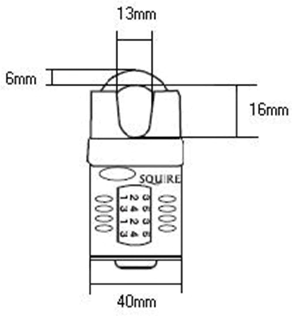 Squire Locks CP40CS Heavy Duty Recordable Combination Padlock, Black - - 