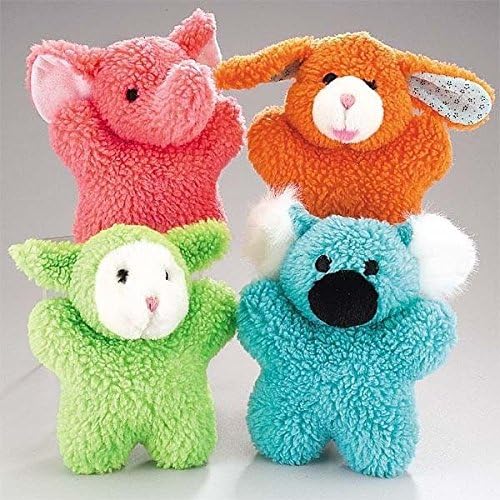 Dog Toys Soft Berber Babies Squeaker Toy for Dogs - Choose Animal Character (Full Set - All 4 Toys)