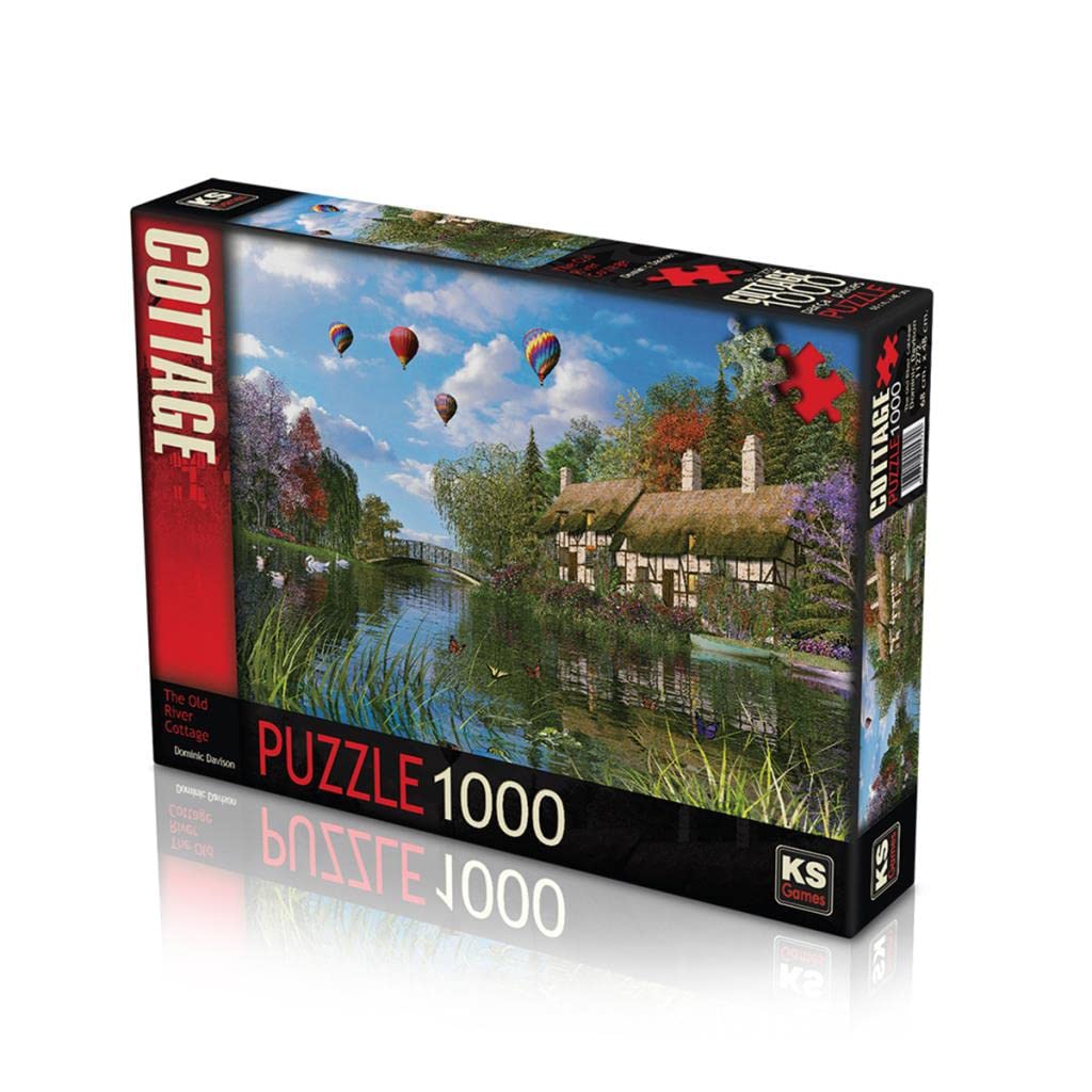 Ks Games Ks Puzzle 1000 Parça Old River Cottage Renkli 1+