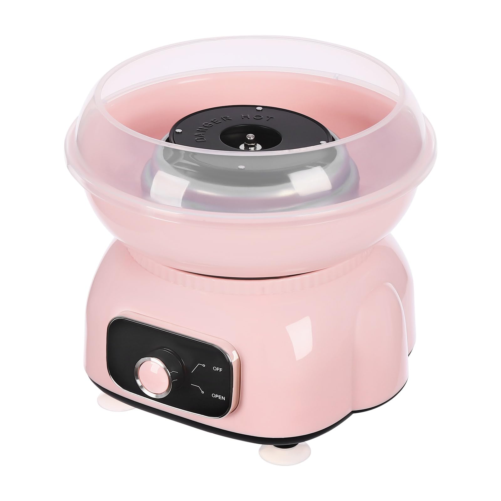 Máquina de algodón de azúcar, 500 W, con accesorios, tiempo de precalentamiento 3S, para festivales, fiestas, color rosa