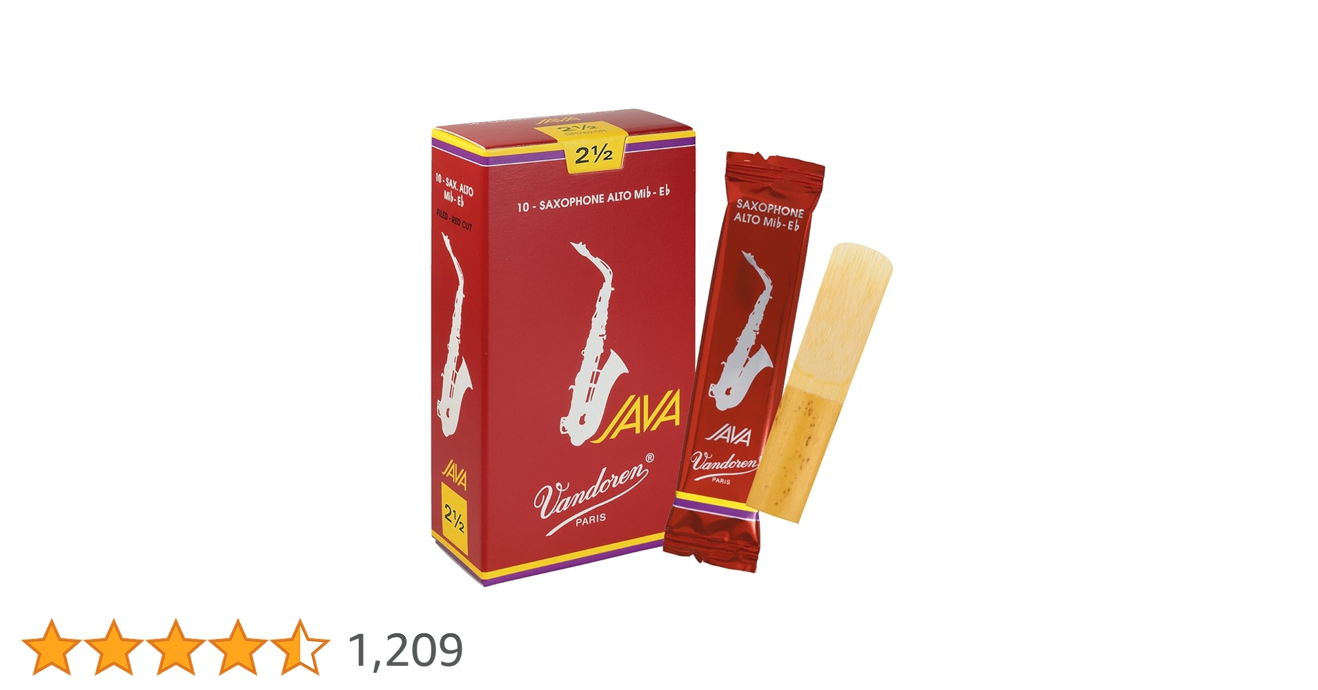 Amazon.co.jp: バンドーレン アルトサックスリード JAVA RED:2-1/2(10