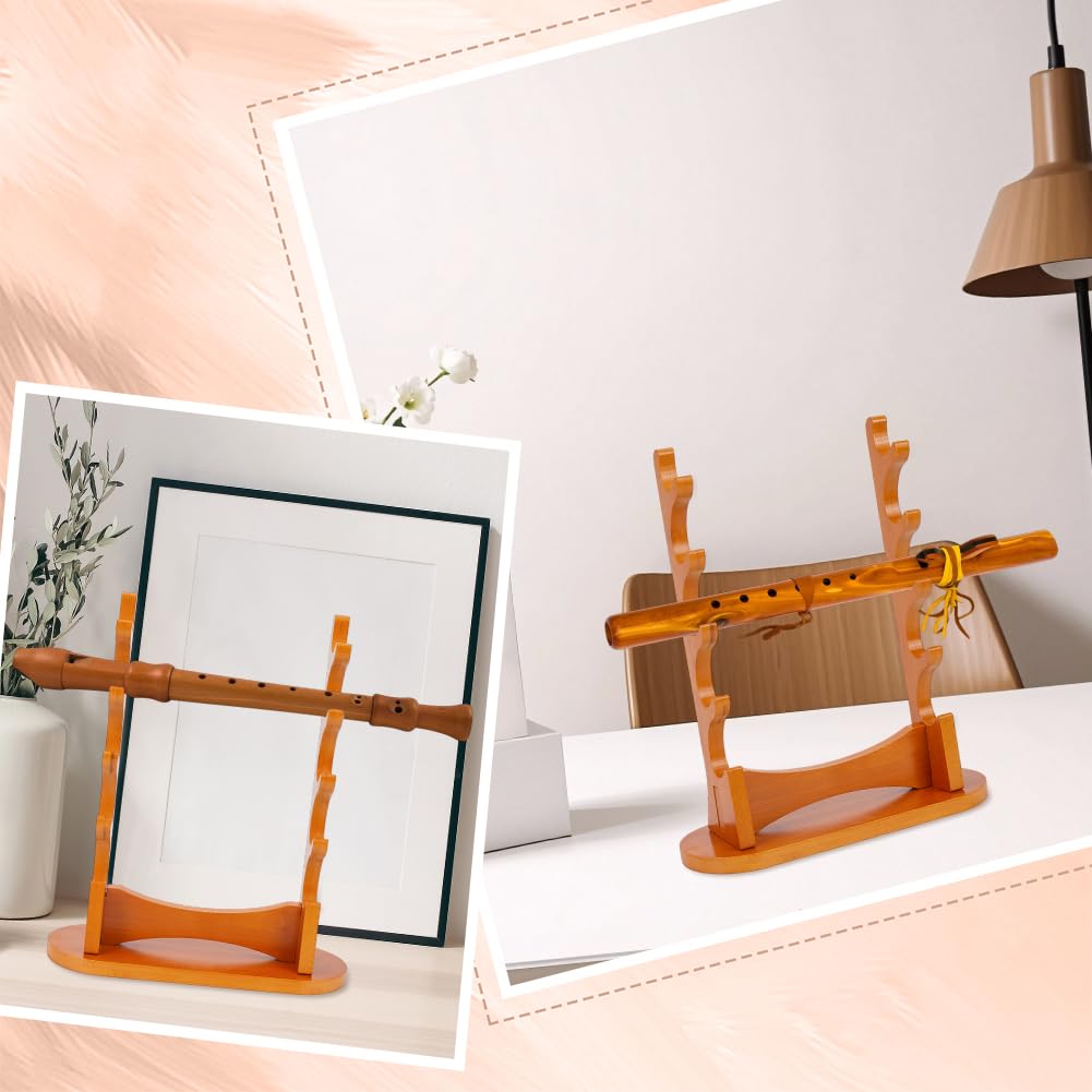 Nbeads Flötenständer Aus Holz - 5-stufig Für Blockflöten & Schwerter