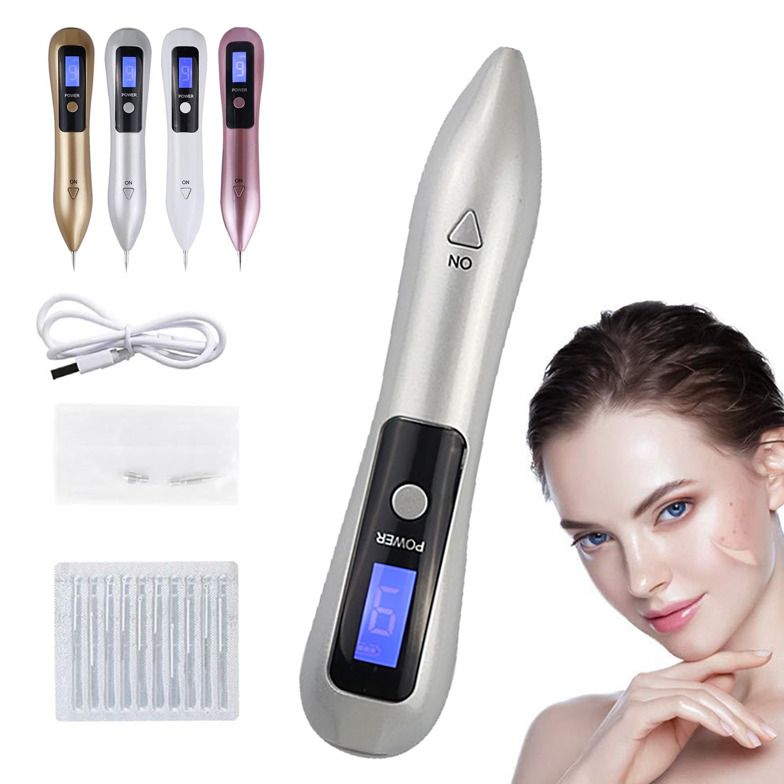 Nuzzy Pen, Nuzzy Pen for Face, 9 Adjustable Levels (sliver)