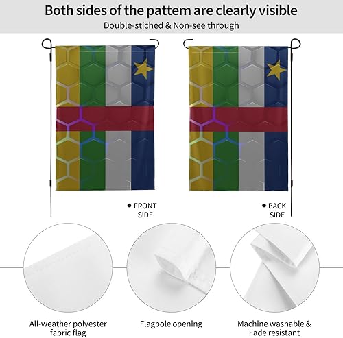 Miniatura 6 de Flag Of The Central African Republic Garden Flag 28"x40" Inch Double Sided Garden Flags Home Lawn Outdoor Decor Flags Party Banner Welcome Flag