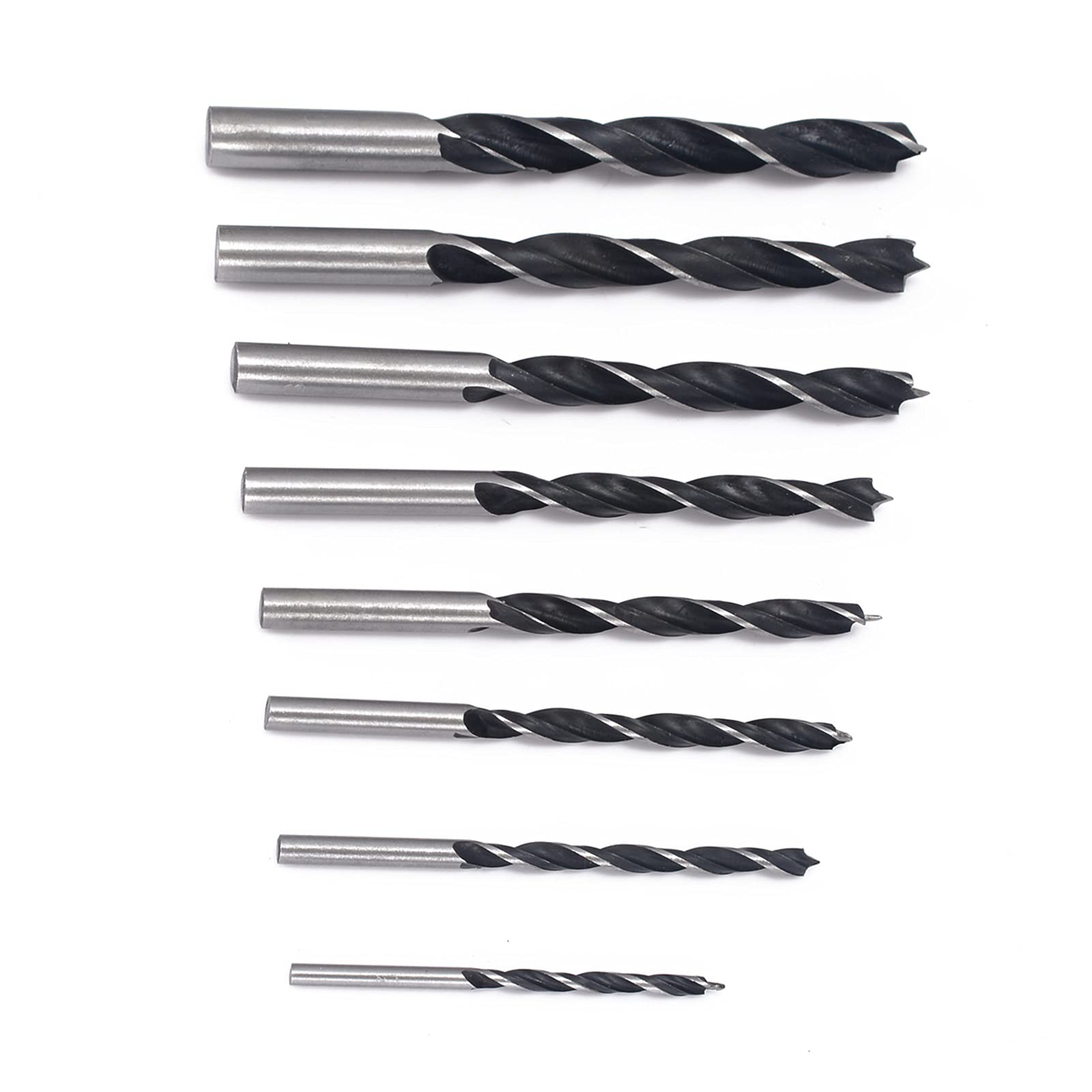 Zestawy wierteł 8 sztuk zestawu wierteł ze stali wysokowęglowej Metalowe drewno Wiertło spiralne Narzędzie do wiercenia w drewnie 3/4/5/6/7/8/9/10 mm
