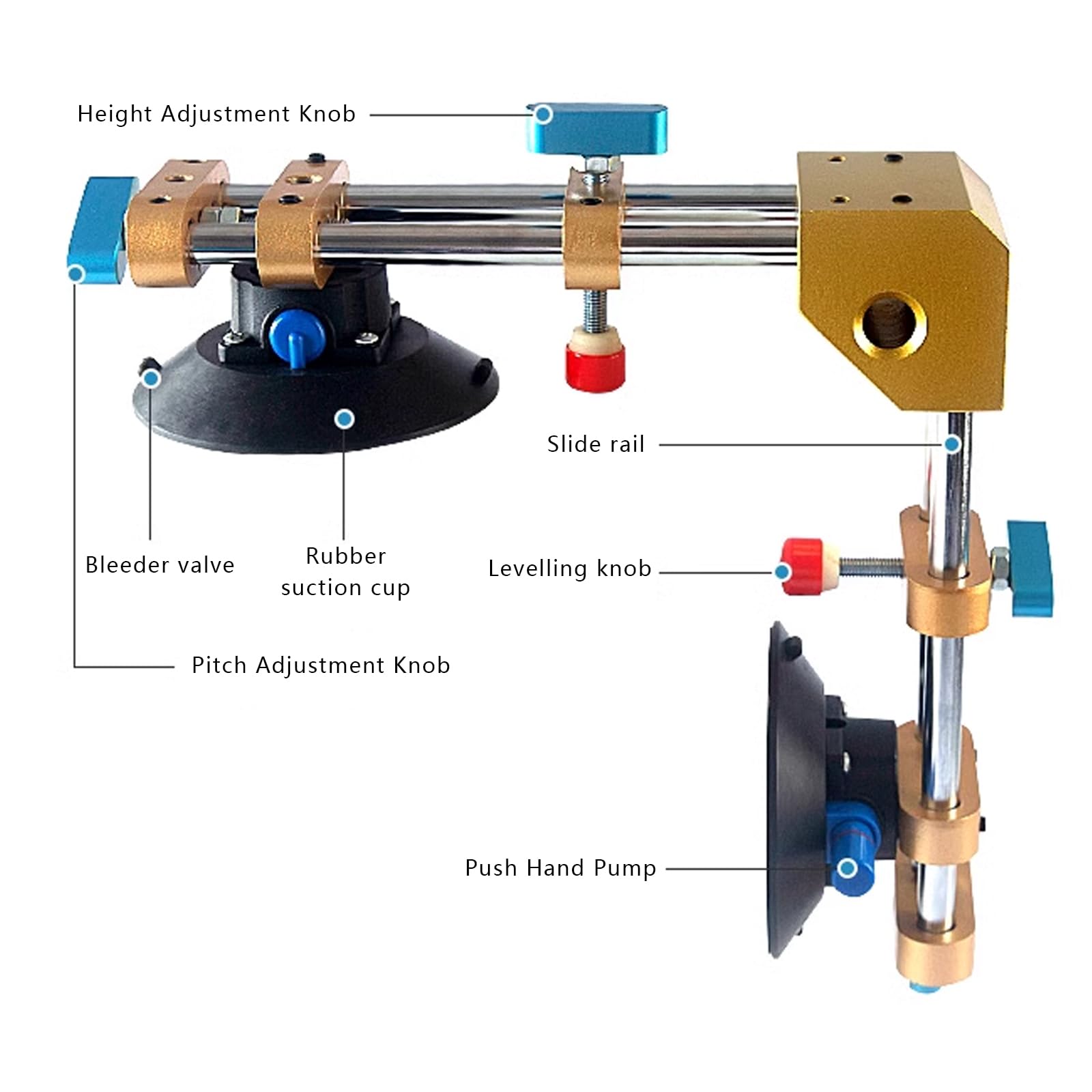Setter manuale senza cuciture della cucitura della pietra con la ventosa di vuoto per l'installazione e il livellamento delle mattonelle