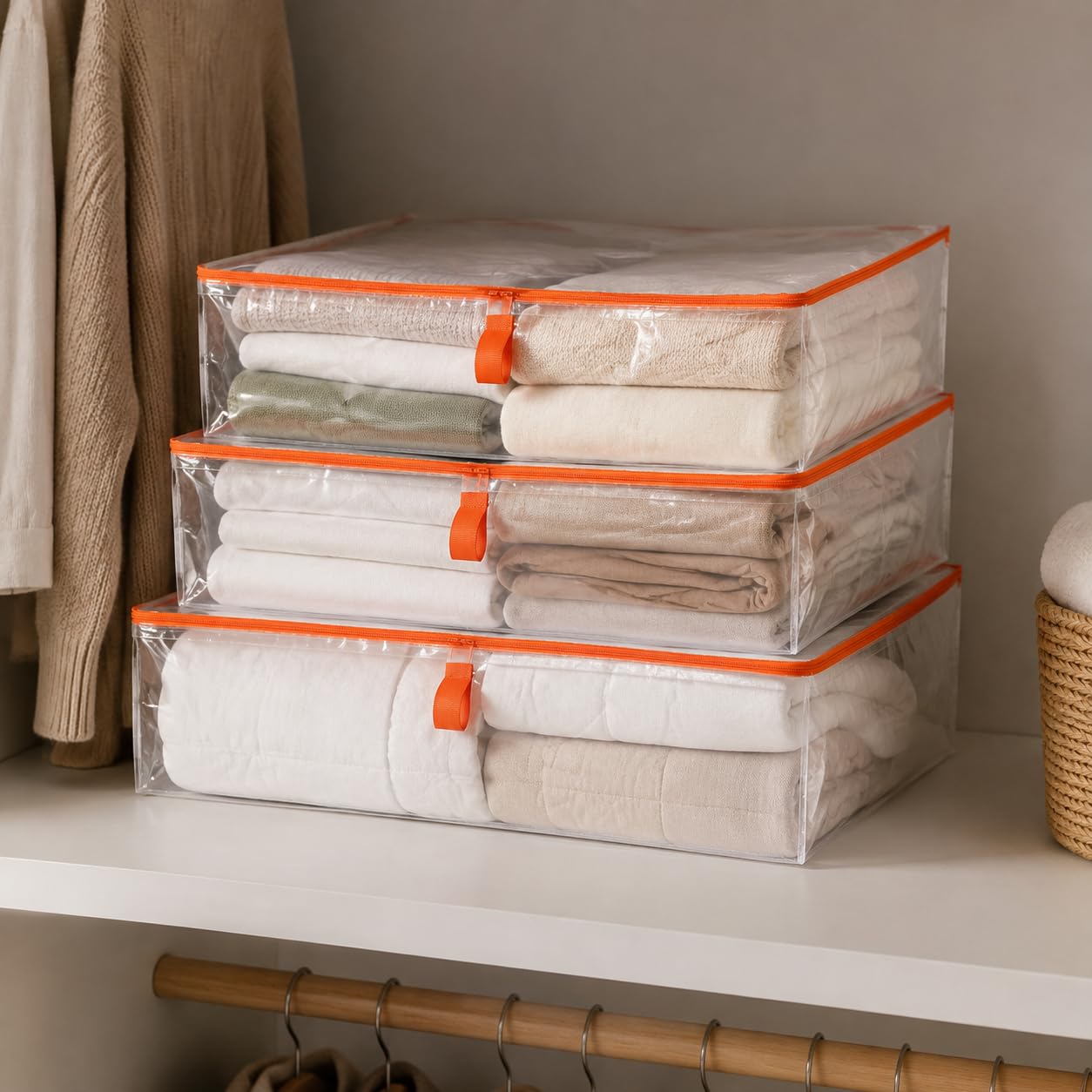 Bolsa Almacenamiento para Ropa, 10 edredón invierno + bolsa