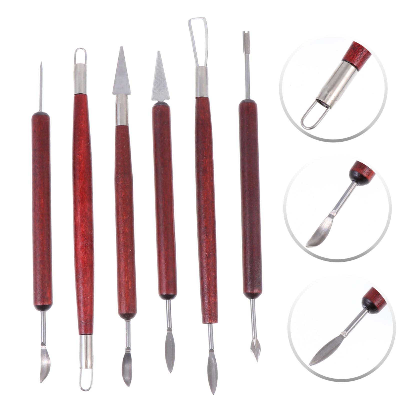 6 Pezzi Raschietti Per Ceramica E Argilla: Set Utensili Scultura In Plastica Arancione, Kit Fai Da Te Per Modellaggio