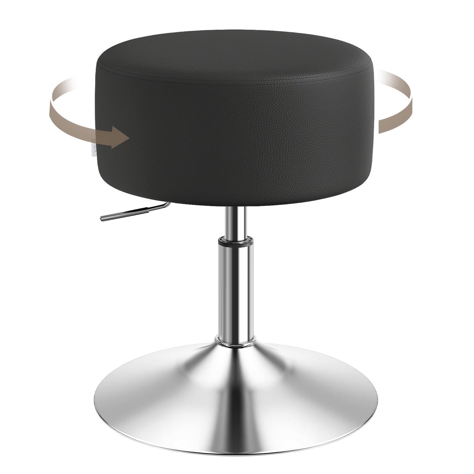 WOLTU Breakfast Kitchen Counter Bar Stool Chair Faux Leather Seat Adjustable Barstool Black Dressing Stool