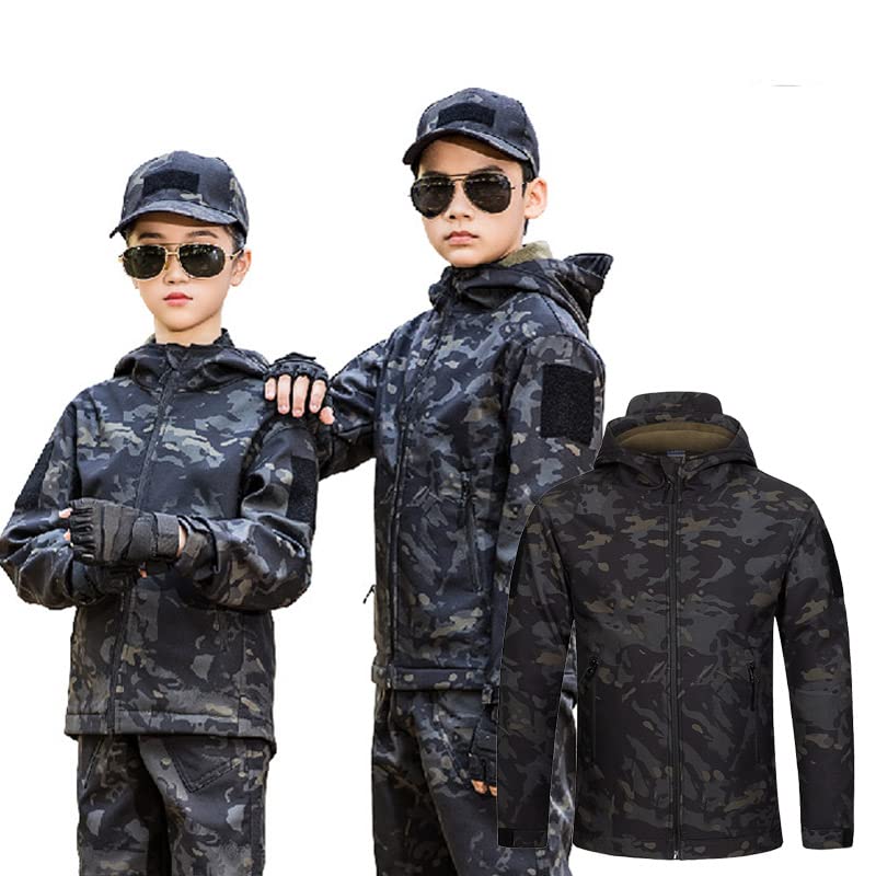 Outdoor Sports Airsoft Hunting Shooting Coat Combat Children Clothing Camouflage Kid Child Jacket - L