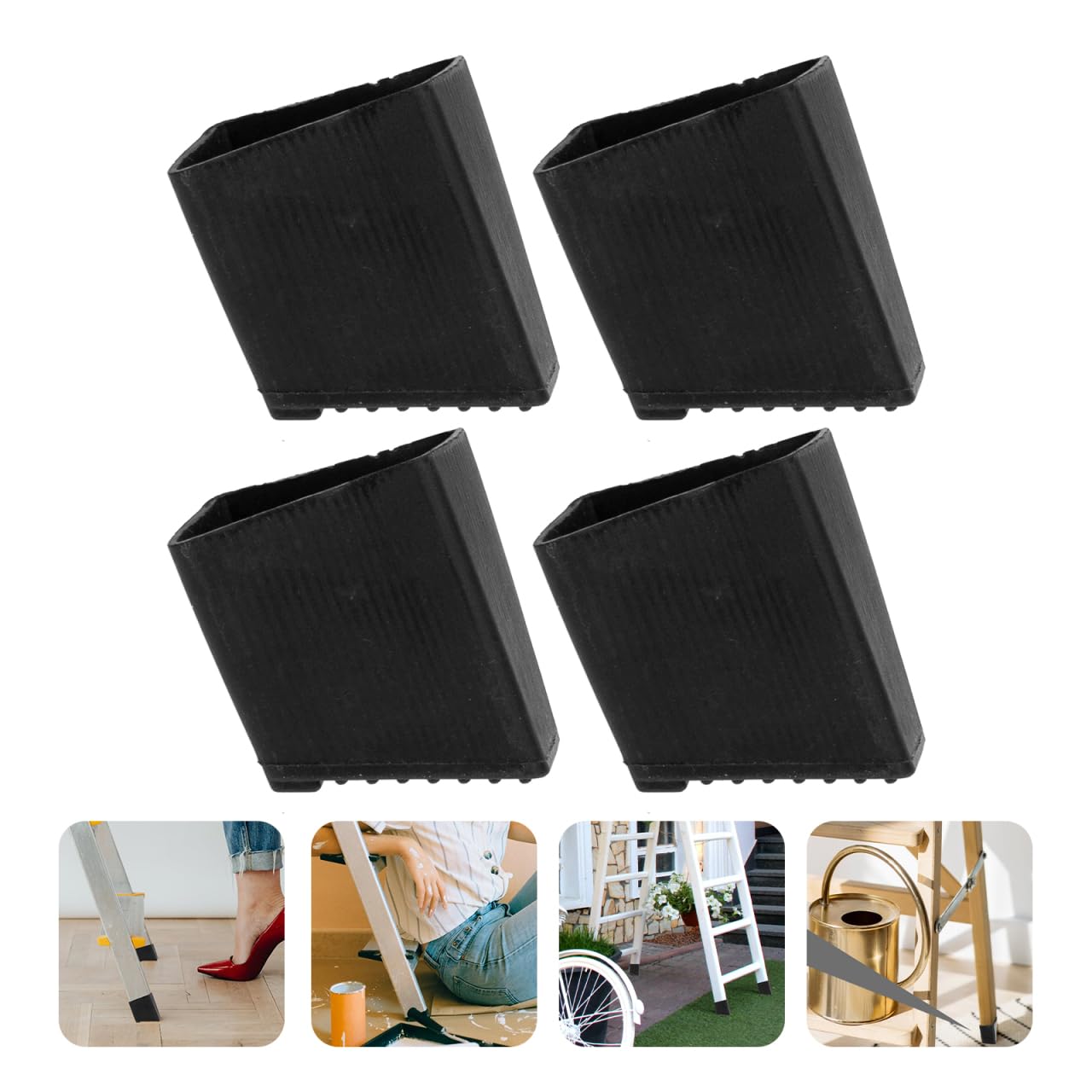 Patin antidérapant universel Alipis 4 PCS pour protection sol échelle