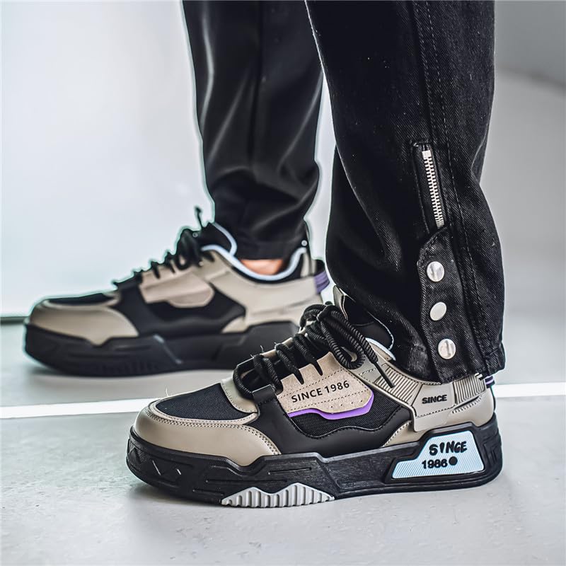 Men's Skateboarding Shoe Platform Fashion Sneakers Lace up Casual Walking Shoes Skate Shoes for Outdoor Comfortable Thick Sole Tennis Walking Shoes4