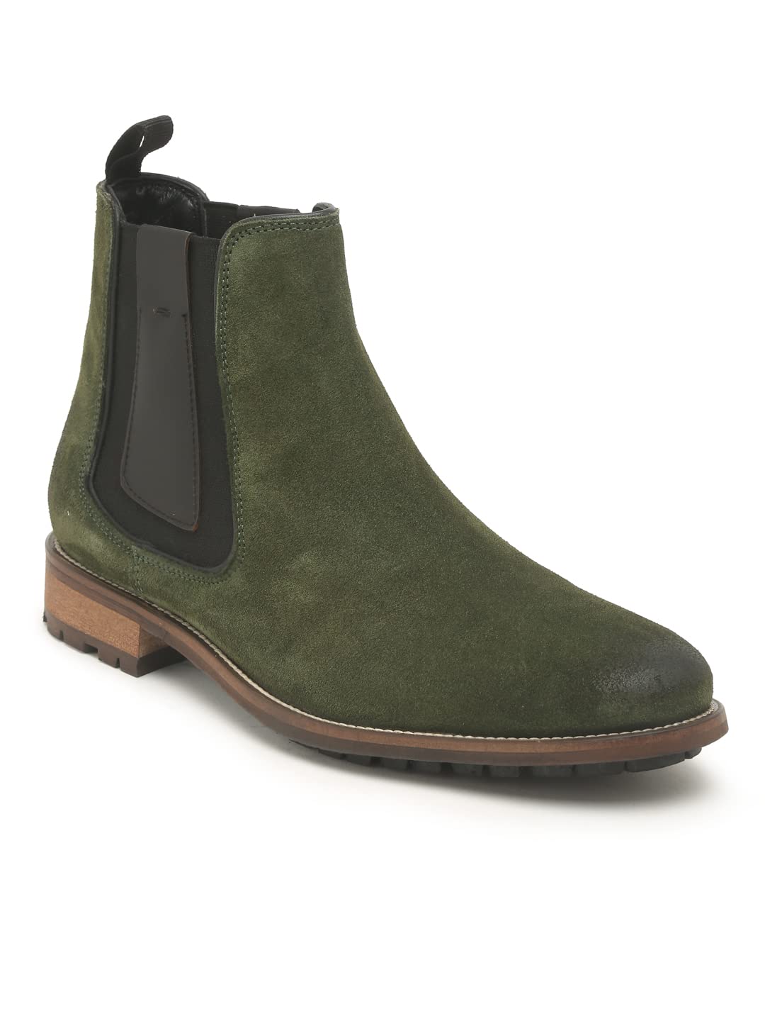 TEAKWOOD LEATHERS Mens Leather Flat Boots | Suede High-Top Shoe for Men (43, Olive Green) (B09ZF1HRQ7) Amazon Price History, Amazon Price Tracker