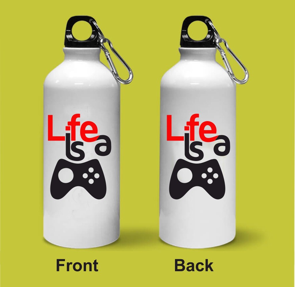 Crazy Sutra Classic Printed Life IS A Game Sipper | Funky One Liner Sipper | Funky Quotes printed water sipper bottle gift for boyfriend gift for girlfriend gift for husband gift for wife gift for friend fruit infuser gifting online (600ml) [Sipper_LifeISAGame_C]-image-41