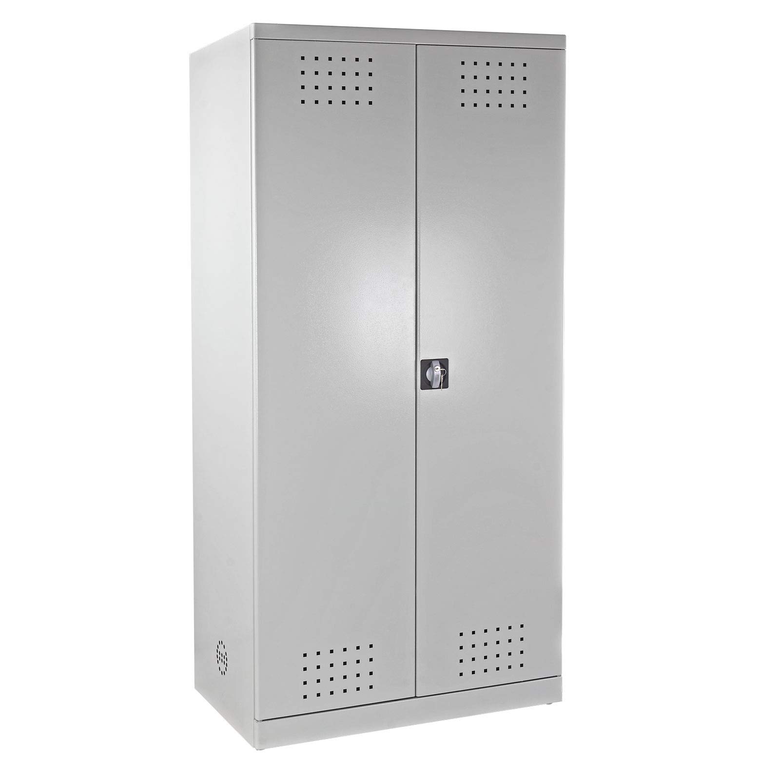 Bad Lüllmann 566246 Armoire de stockage produits chimiques Armoire vestiaire, lumière gris clair (RAL 7035), 195 x 95 x 50 cm (H x l x P)