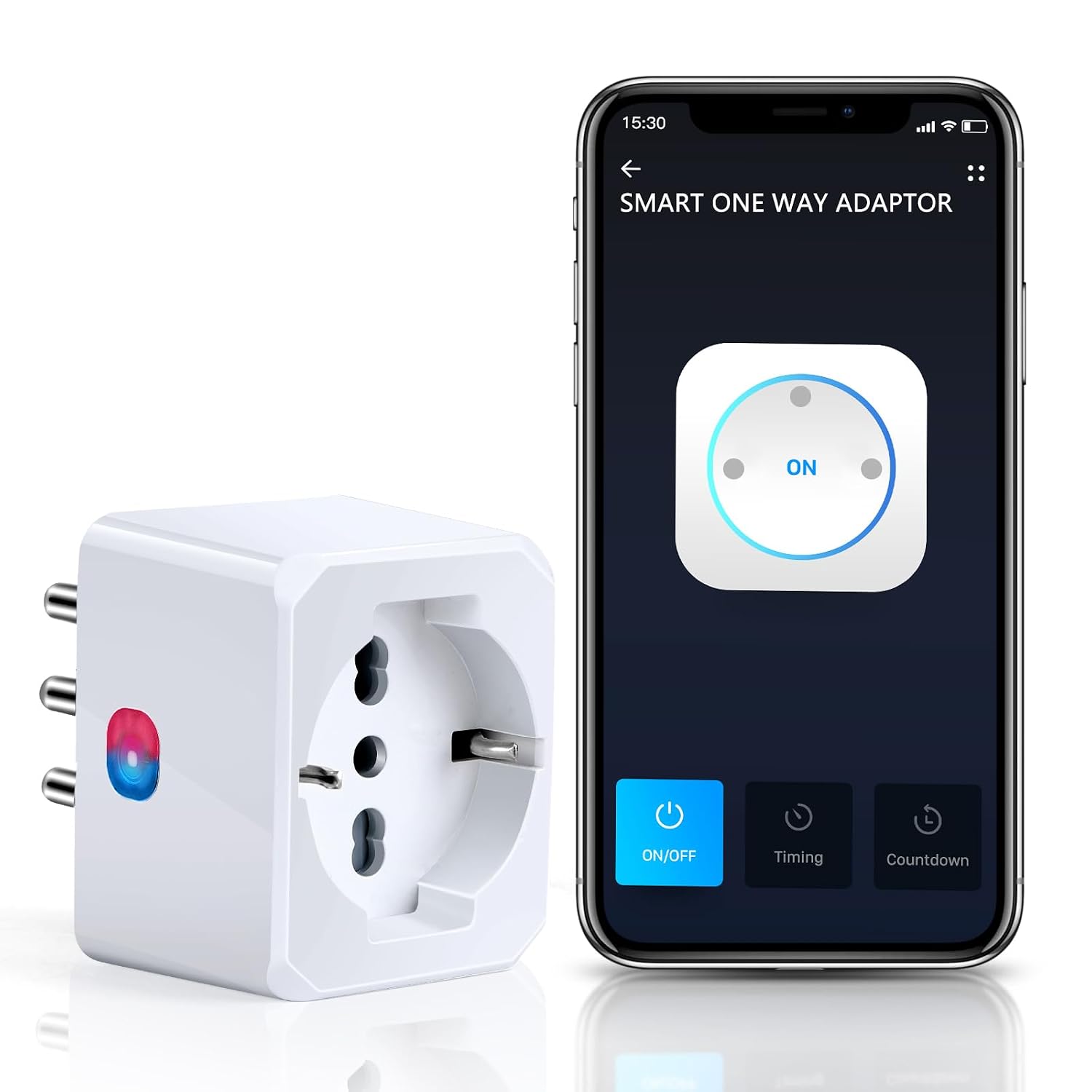 Aigostar Presa Smart Italiana 10A 2300W Presa Wifi Mini Compatibile con Alexa e Google Home Controllo Vocale e Remoto Funzione Timer 2.4GHz WiFi. Bianca 1 Unità