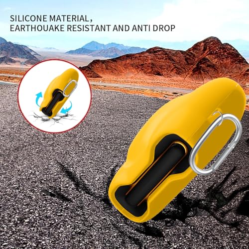Image of WELCROS Soft Silicone Case Cover Compatible for GoBoult Audio UFO | GoBoult Astra | GoBoult Mustang Torq (Yellow)
