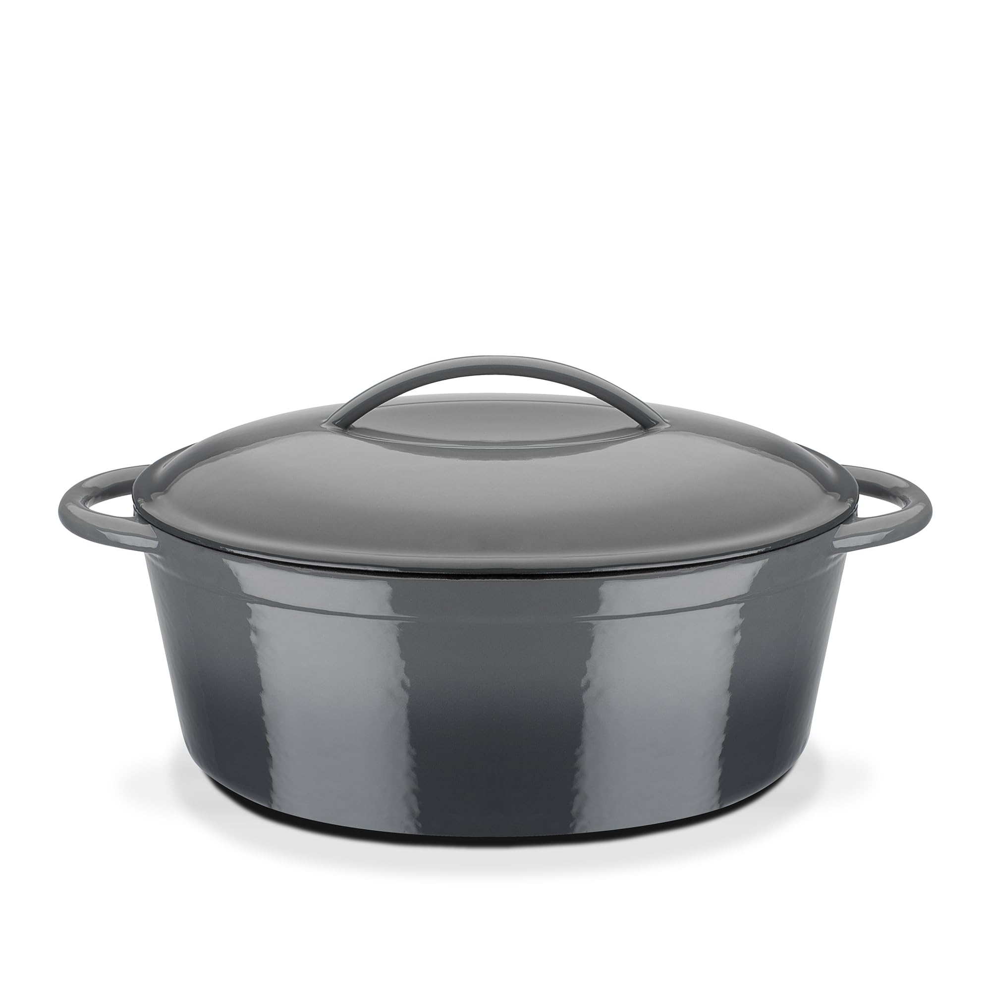 GSW 716338 Grey Shadow Bräter oval, Gusseisen, grau/creme - 33 x 25 cm