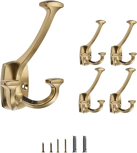 Miniatura 23 de Ganchos de Bronce Frotado al Aceite Grandes Montados en la Pared, Decorativos, de Doble Cara, Sólidos y de Alta Resistencia para Colgar Toallas, Oil