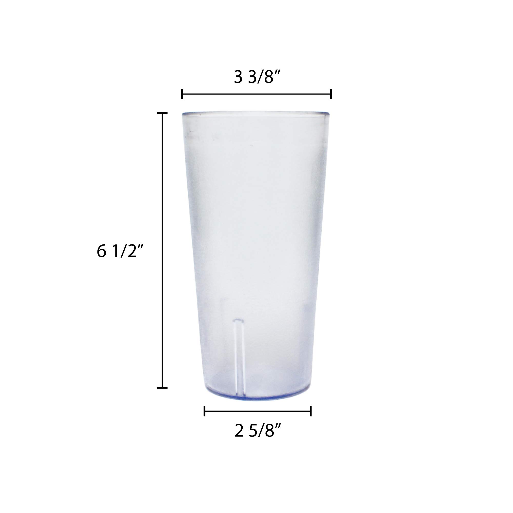 Amazon.com | 20 oz Clear Restaurant Stackable Pebbled Tumbler, 6 count:  Large Water Cup: Tumblers & Water Glasses