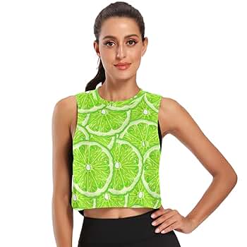 Amazon.com: Gym Running Workout Tank Tops Green-Lime-Lemon