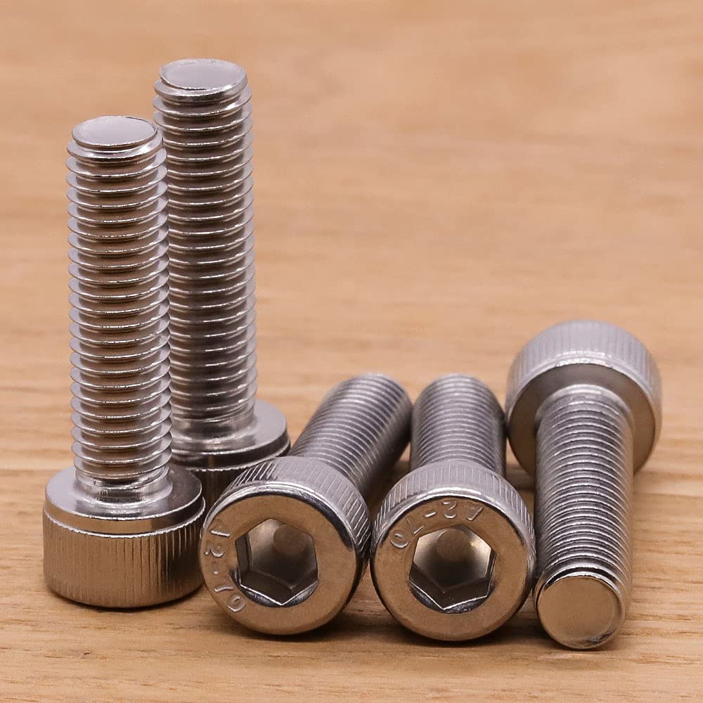 10x DIN912 M12x70 A2 304 Stainless Steel Allen Bolt Hex Socket Head Cap Screws E - Foto 7