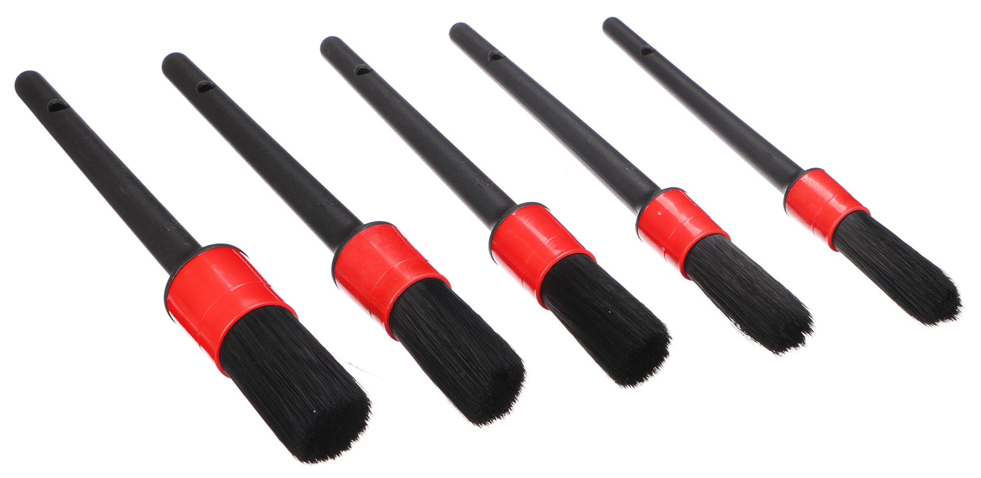 SIXTOL CAR DETAILING BRUSH 5 SOFT | 5-Piece Precision Cleaning Brush Set | Interior & Exterior | Soft Bristles | Multi-Size