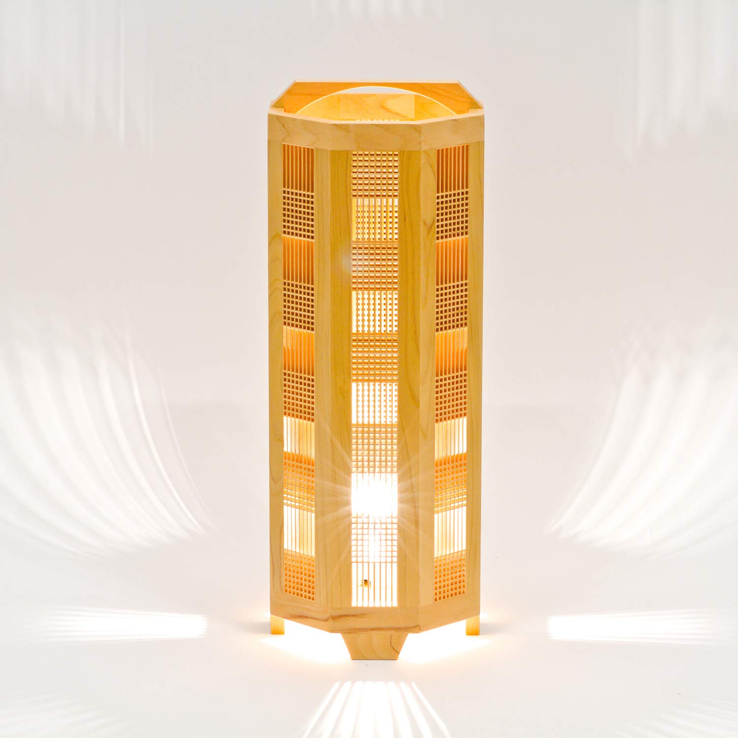 Amazon.co.jp : 木のあかり 風(ふう) 中型ランプ 組子照明 国産手作り