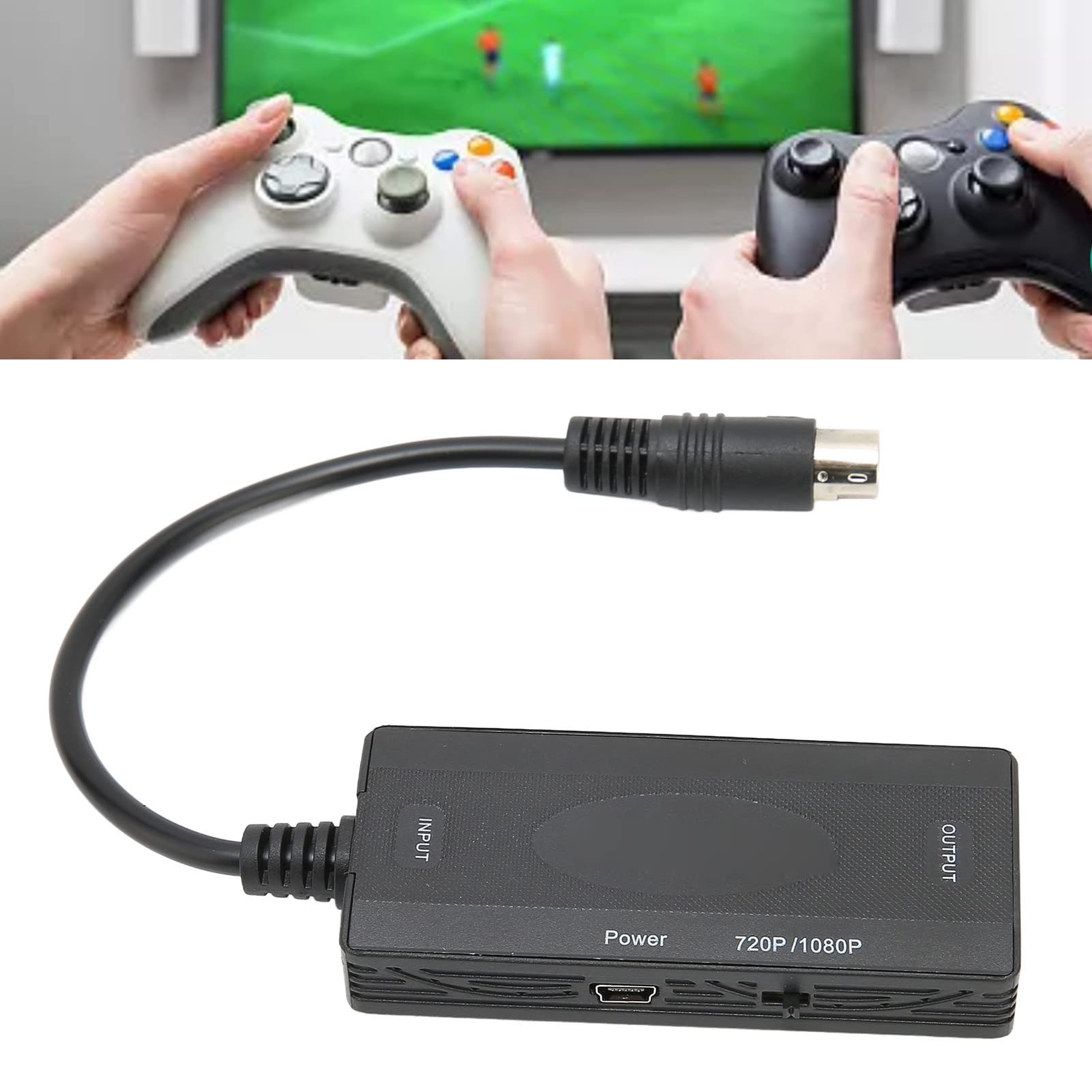 Dioche Adaptateur HDMI Convertisseur de Console de Jeu, Lecteur sans Perte pour Adaptateur d'interface multimédia SS vers HD pour HDTV