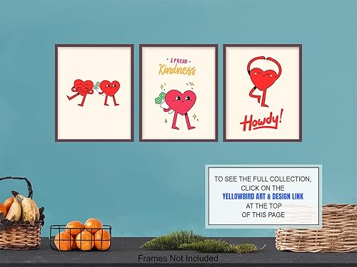 Miniatura 7 de Retro style Preppy Wall Art - Trendy Decor - Heart Wall Art - VSCO Gallery - Collage - Girls Bedroom - Cute Aesthetic Room Decor - 70s Retro Pop art