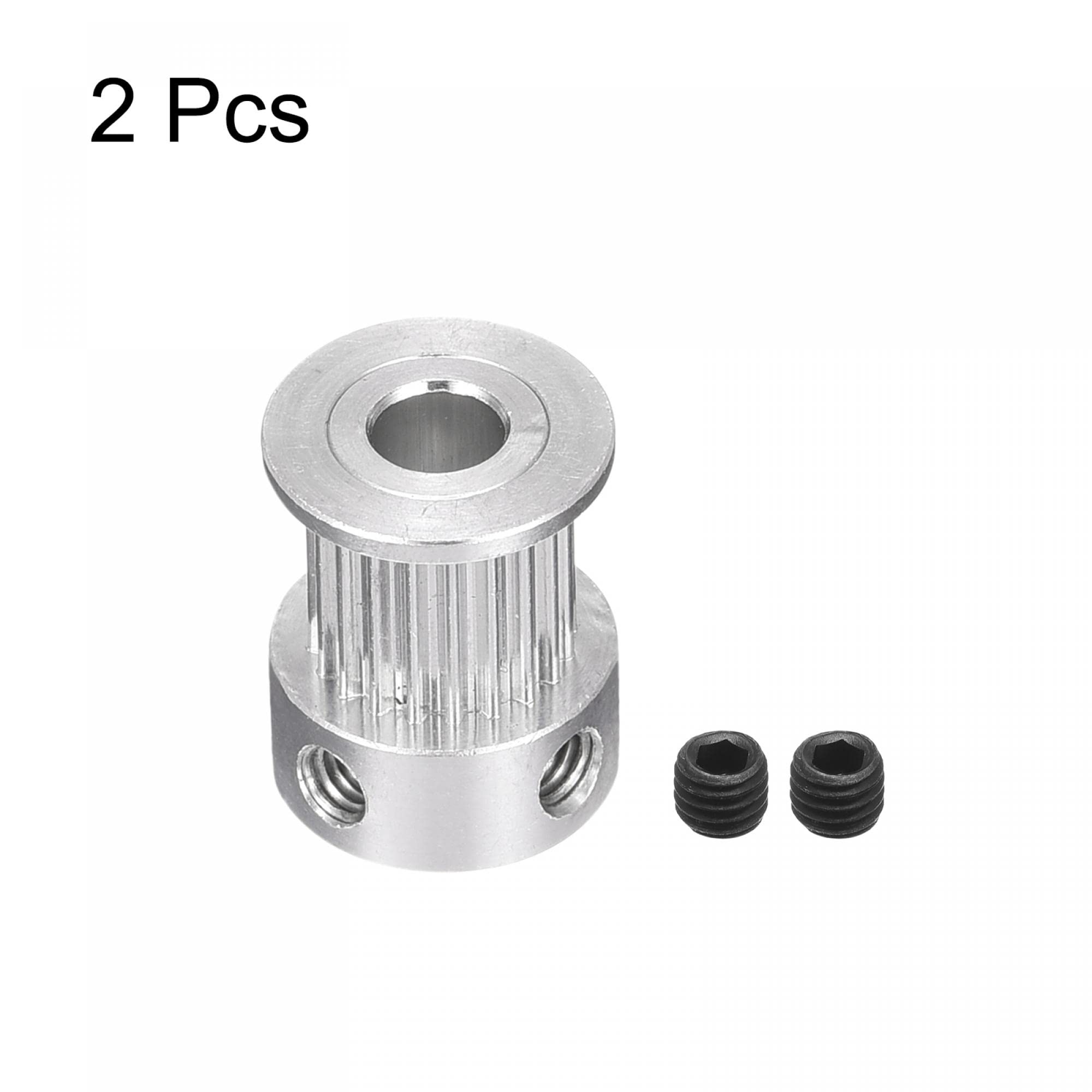 2 Stück Aluminium Synchronrad 20 Zähne, 6 Mm Bohrung - Für 3D-Drucker, CNC-Maschinen & Zahnriemenantriebe (schwarz)