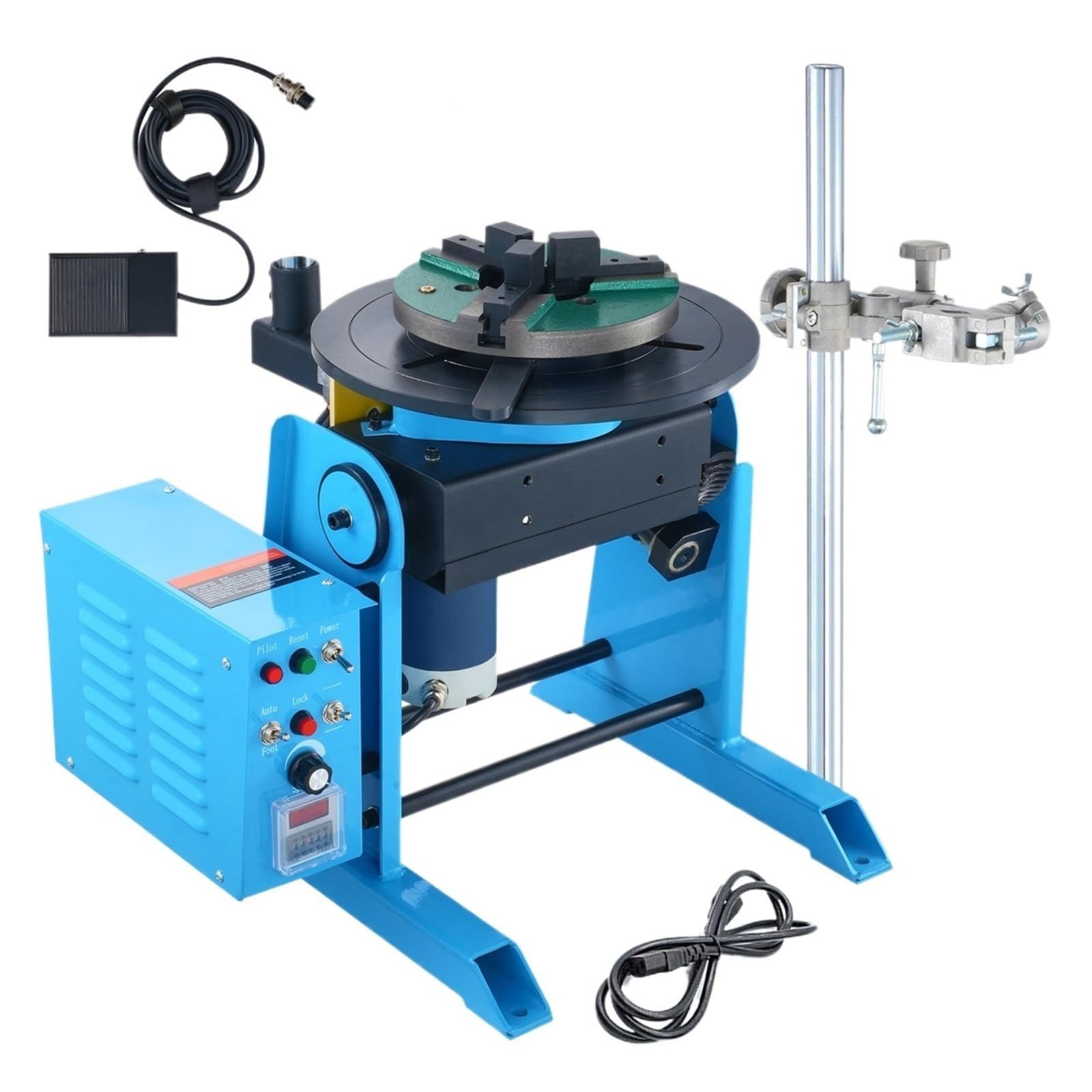 Rotary Welding Positioner 30KGWelding Positioning Turntable Table 1-12RPM Torch Stand Holder for Cutting Smooth Rotation
