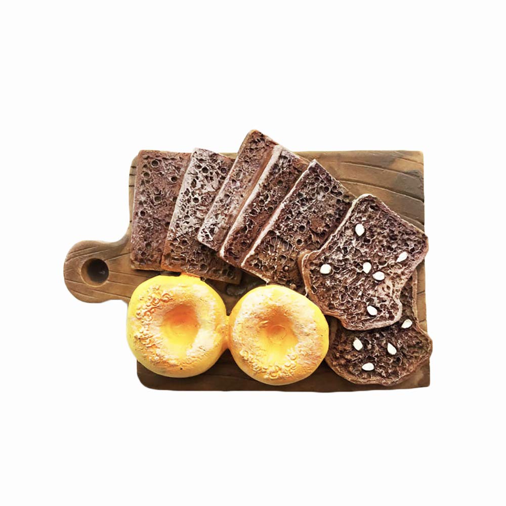 Wedarego Black 3D Bread Donuts Refrigerator Magnet Resin Travel Souvenirs,Handmade Home & Kitchen Decoration Bread Donuts Fridge Magnet Collection Gift