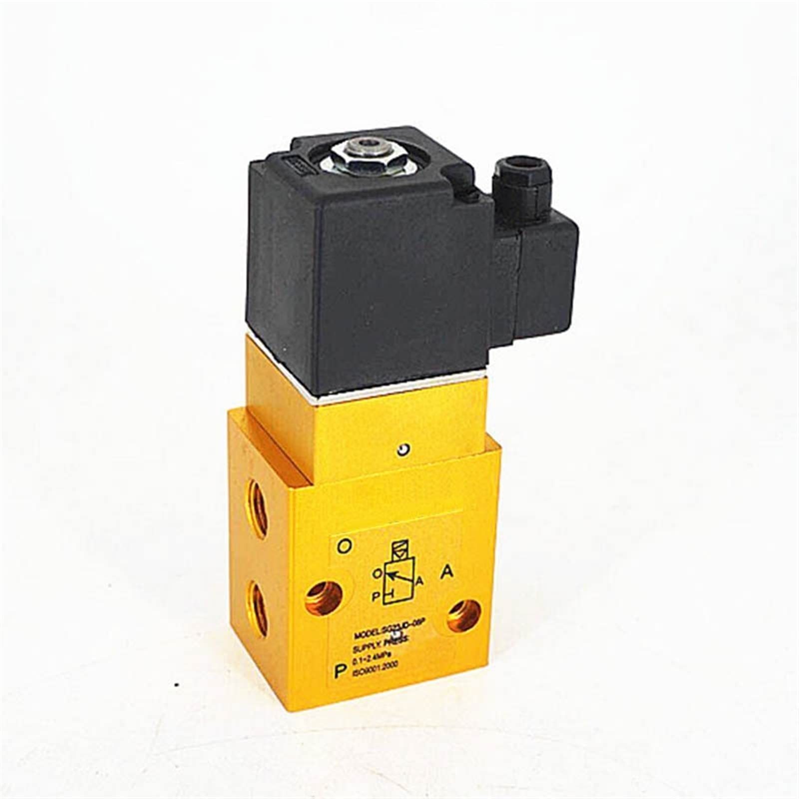 Electroválvula neumática de Alta presión de 24 Bar, 1/4" BSP, 24 V CC, 220 V CA, 3 vías, 2 Posiciones, 23JD-8/15/P2, for máquina de moldeo por soplado (1 Unidad) | 220V,LT23JD-15P2