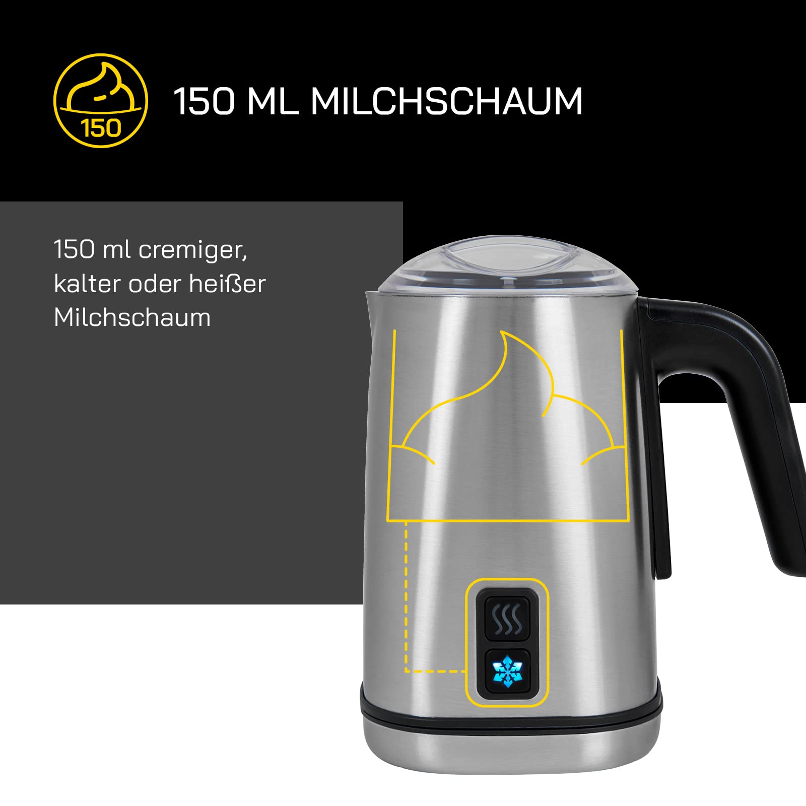 Milchaufschäumer MILK 5010 Elektrisch - Edelstahl, 350 ml